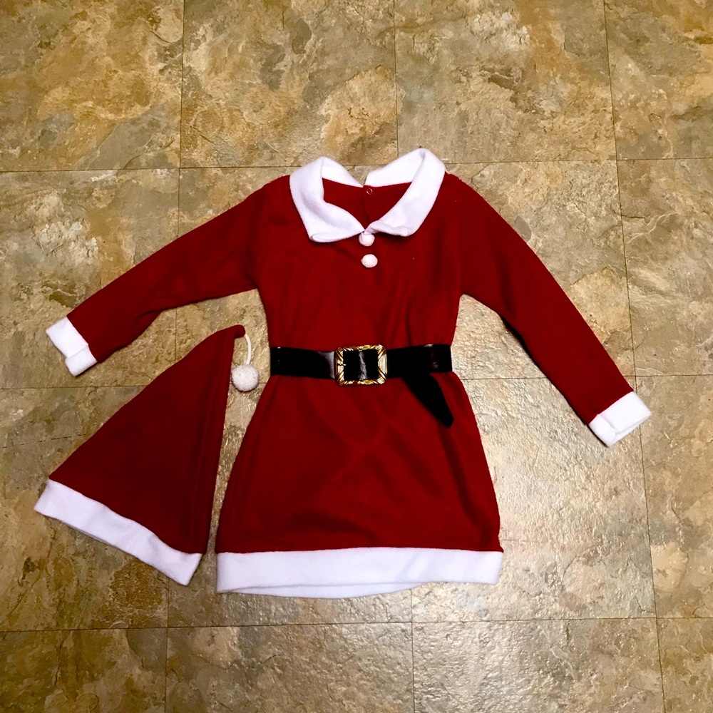 Girls Kids Christmas Dress Hat and Belt!
